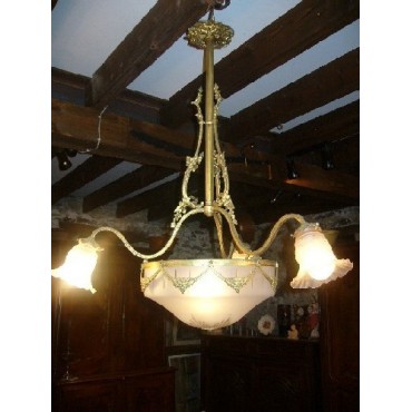 Lustre ossature en bronze LU011